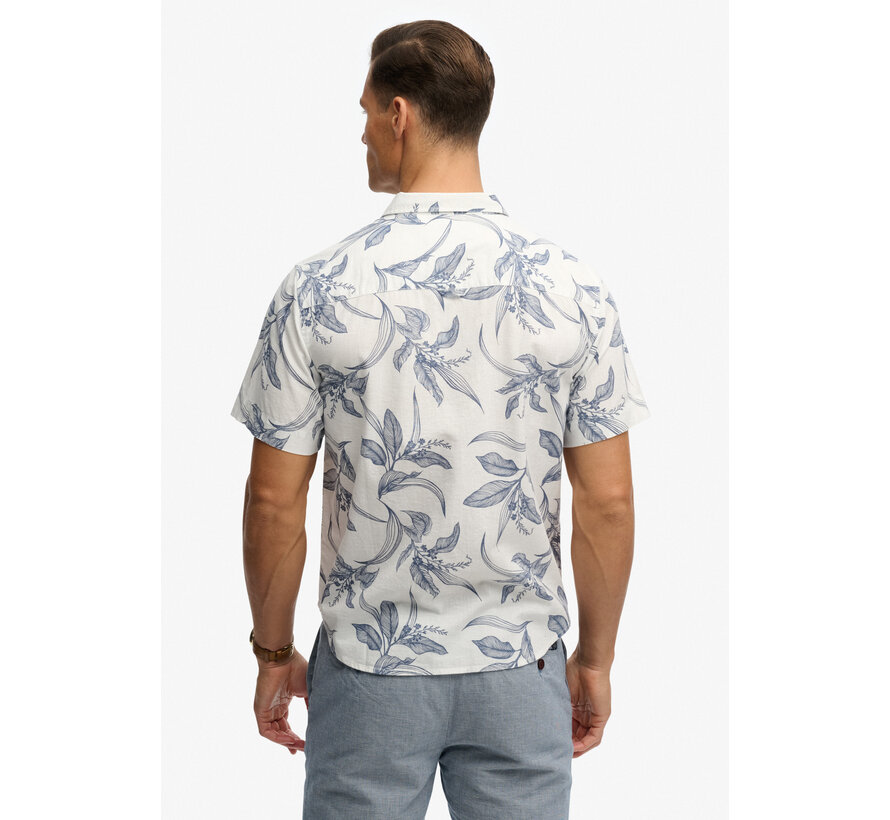 Korte Mouw Overhemd Vintage Loom Blue (M4011129A - KAM)