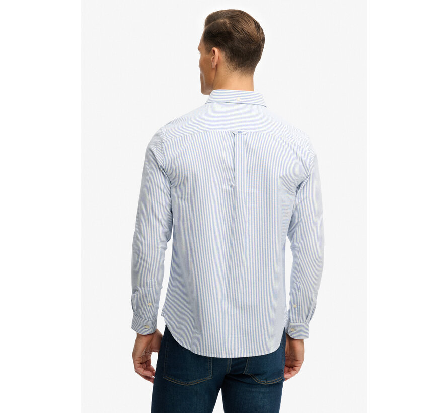 Overhemd Preppy Oxford Stripe Blue (M4011100A - D8U)