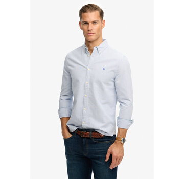 Superdry Overhemd Preppy Oxford Stripe Blue (M4011100A - D8U)