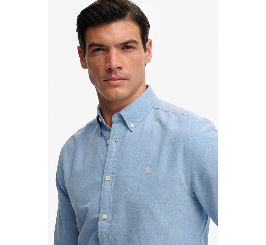 Superdry Overhemd Preppy Oxford Blue Chambray (M4011100A - J3A)