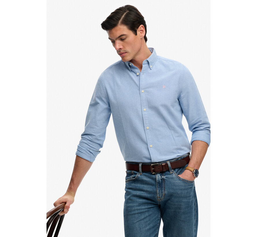 Superdry Overhemd Preppy Oxford Blue Chambray (M4011100A - J3A)