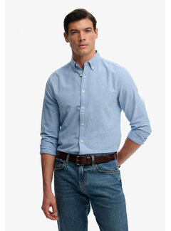 Superdry Overhemd Preppy Oxford Blue Chambray (M4011100A - J3A)