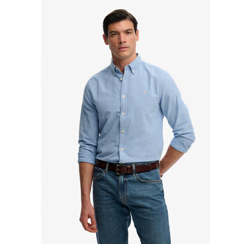Superdry Overhemd Preppy Oxford Blue Chambray (M4011100A - J3A)