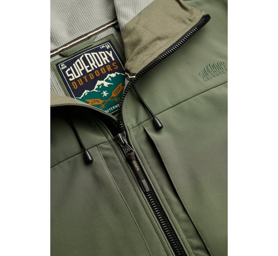 Superdry Jas Hooded Softshell Trekker Jacket Green (M5012327A - G1V)