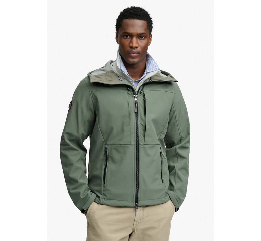 Jas Hooded Softshell Trekker Jacket Green (M5012327A - G1V)