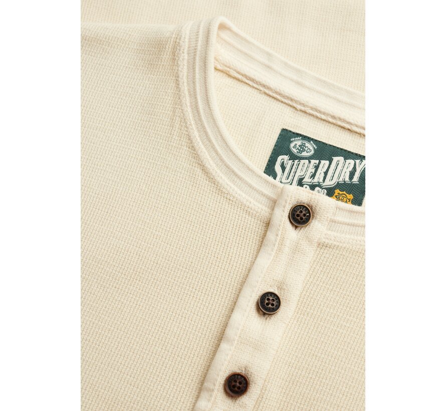 Longsleeve T-shirt Textured Grandad Beige (M6010956A - 1LG)
