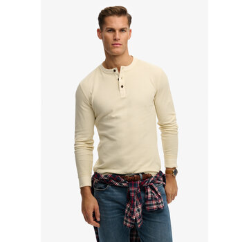 Superdry Longsleeve T-shirt Textured Grandad Beige (M6010956A - 1LG)
