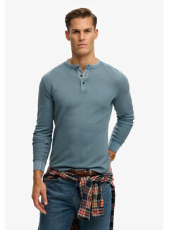 Superdry Longsleeve T-shirt Textured Grandad Blue (M6010956A - 7MN)