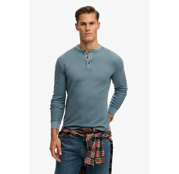 Superdry Longsleeve T-shirt Textured Grandad Blue (M6010956A - 7MN)