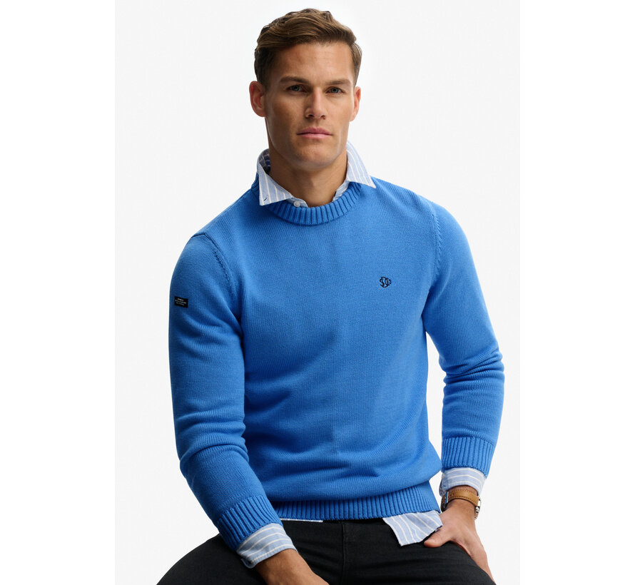 Trui Preppy Cotton Jumper Blue (M6110717A - IPZ)