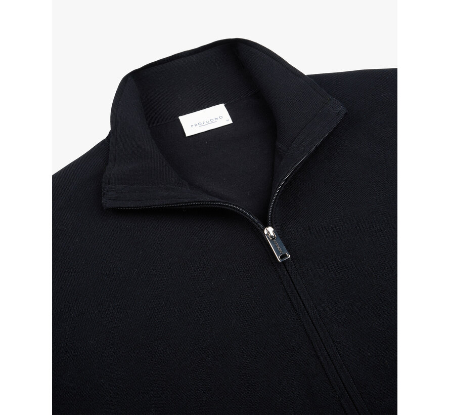 Profuomo	Vest Tencel Cardigan Full Zip Navy (PPXJ10009C)