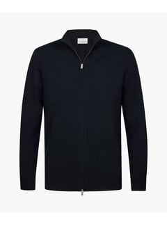 Profuomo Vest Tencel Cardigan Full Zip Navy (PPXJ10009C)