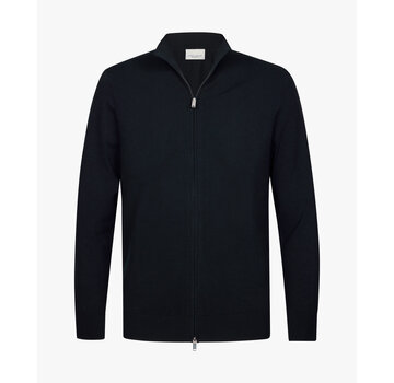 Profuomo Vest Tencel Cardigan Full Zip Navy (PPXJ10009C)