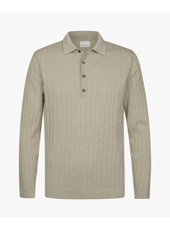 Profuomo Profuomo Polo Longsleeve Knitted Beige (PPXJ10021C)