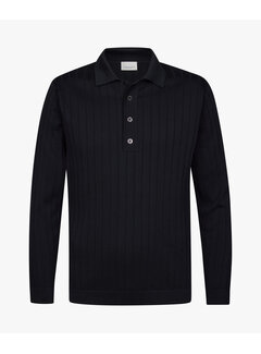 Profuomo Profuomo Polo Longsleeve Knitted Navy (PPXJ10021A)