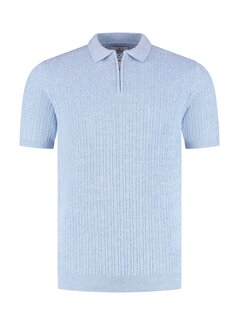 Fellows United Polo Premium Structure Knit Light Blue (61.3665 - 119)