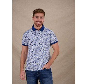 A Fish Named Fred Polo Flower Lines Cobalt (33.305 - 607)