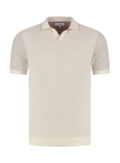 Fellows United Polo Premium Structure And Plated Front Ecru (61.3662 - 108)