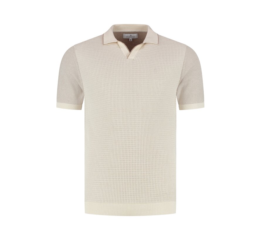 Polo Premium Structure And Plated Front Ecru (61.3662 - 108)