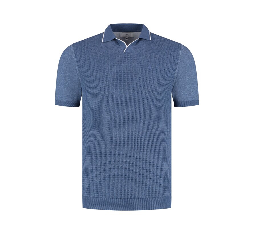 Polo Premium Structure And Plated Front Mid Blue (61.3662 - 115)