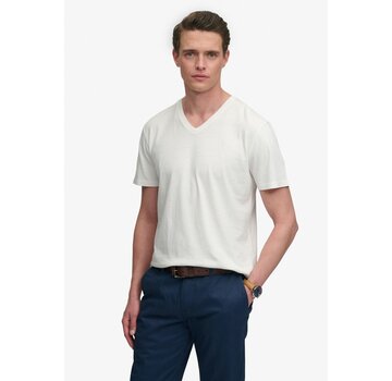 Superdry T-shirt Classic Cotton Linen Vee White (M1012391A - K3Y)