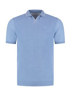 Fellows United Polo Premium Structure And Plated Front Light Blue (61.3662 - 119)