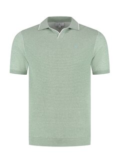 Fellows United Fellows United Polo Premium Structure And Plated Front Light Green (61.3662 - 178)