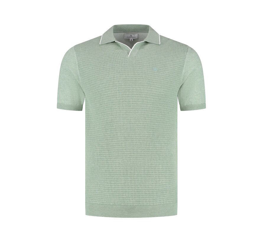 Fellows United Polo Premium Structure And Plated Front Light Green (61.3662 - 178)