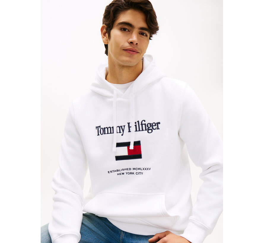 Hooded Sweater Embro Flag White (MW0MW42735 - YBR)