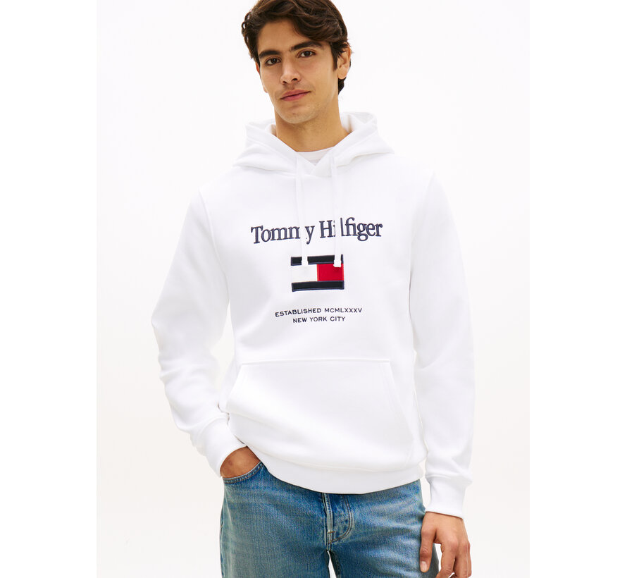 Hooded Sweater Embro Flag White (MW0MW42735 - YBR)