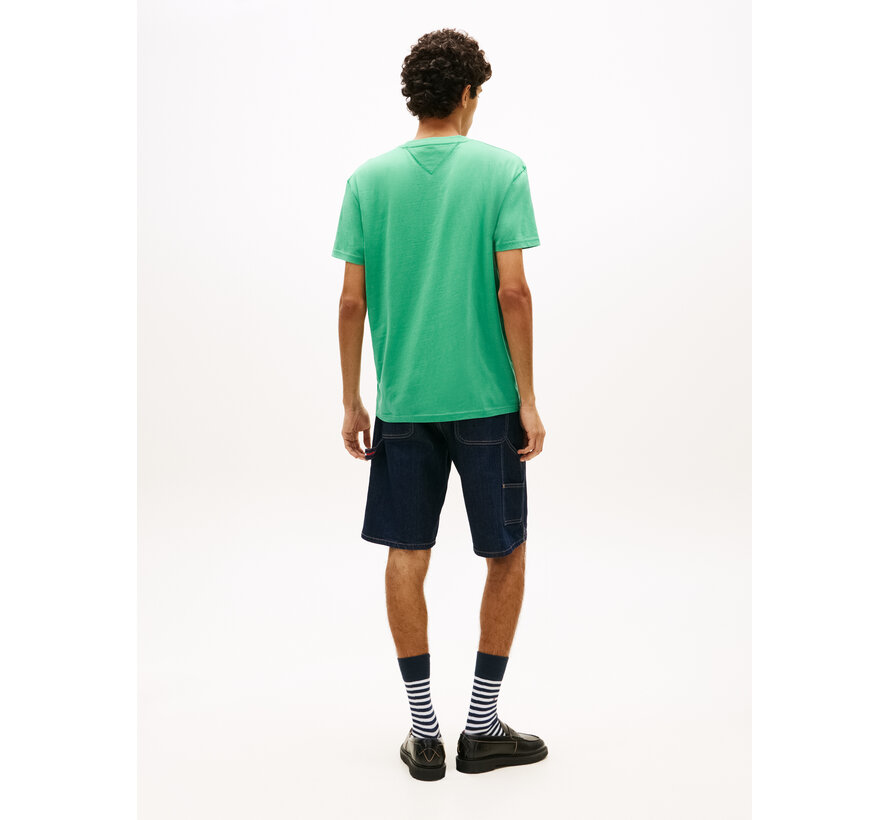 Linear T-shirt Logo Embroidery Jersey Green (DM0DM207440 -  0H9)