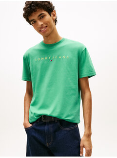 Tommy Hilfiger Linear T-shirt Logo Embroidery Jersey Green (DM0DM207440 -  0H9)
