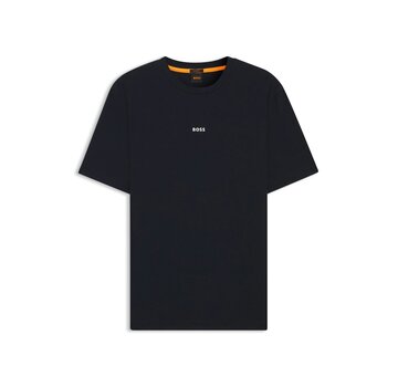HUGO BOSS Orange T-shirt Stretch-Cotton With Logo Print Dark Blue (50473278 - 404)