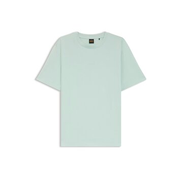 HUGO BOSS Orange T-shirt Stretch-Cotton With Logo Print Aqua (50473278 - 447)