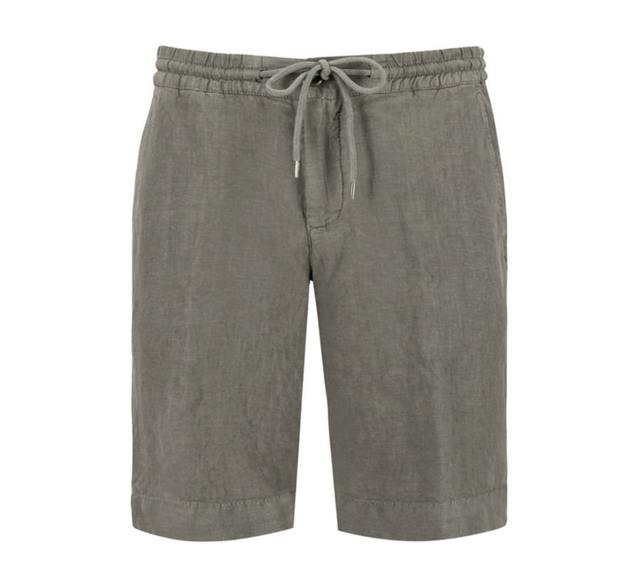 Alberto Korte Broek House-K Pure Linen Military (6137 1528 - 680)