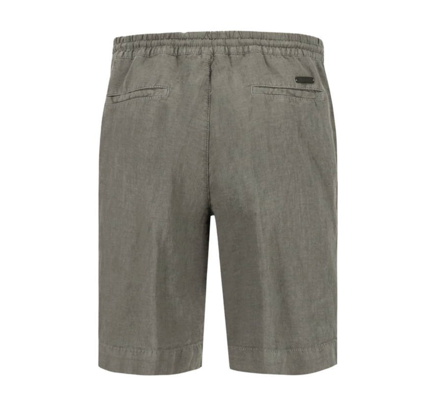 Alberto Korte Broek House-K Pure Linen Military (6137 1528 - 680)