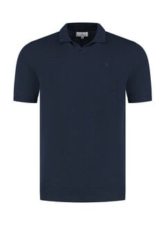 Fellows United Polo Knitted Premium Micro Cable Navy (61.3663 - 110)