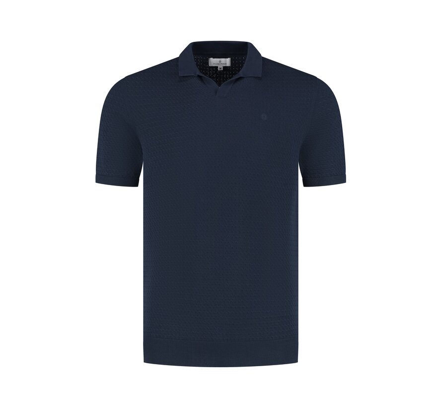 Polo Knitted Premium Micro Cable Navy (61.3663 - 110)