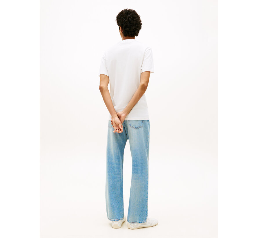 Linear T-shirt Logo Embroidery Jersey Ecru (DM0DM20744 - L5Y)