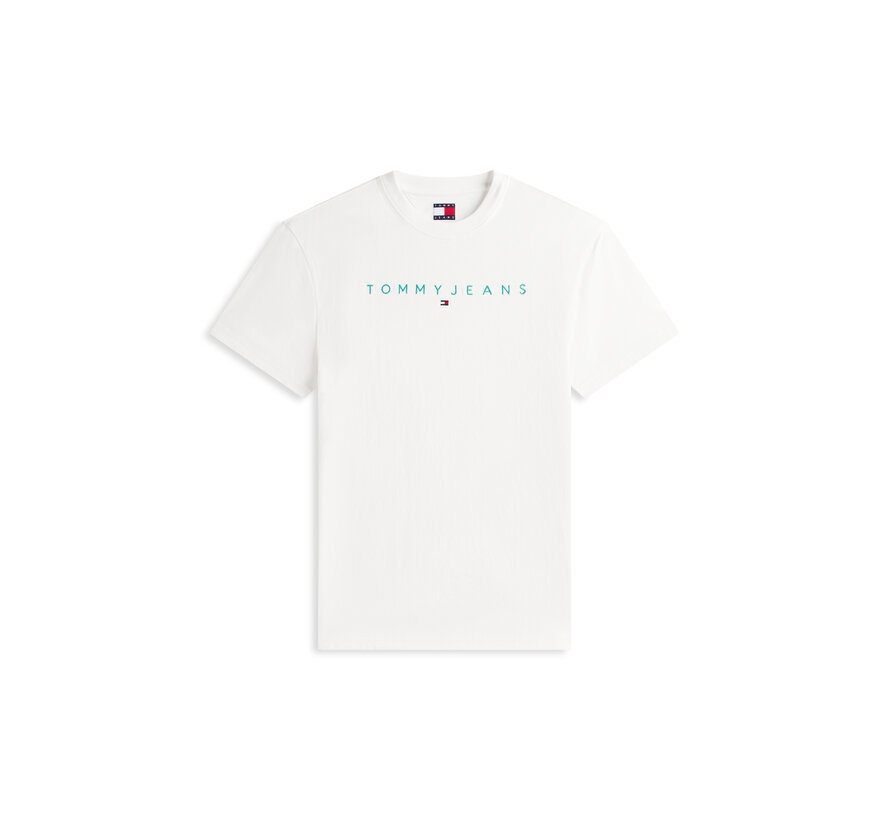 Linear T-shirt Logo Embroidery Jersey Ecru (DM0DM20744 - L5Y)