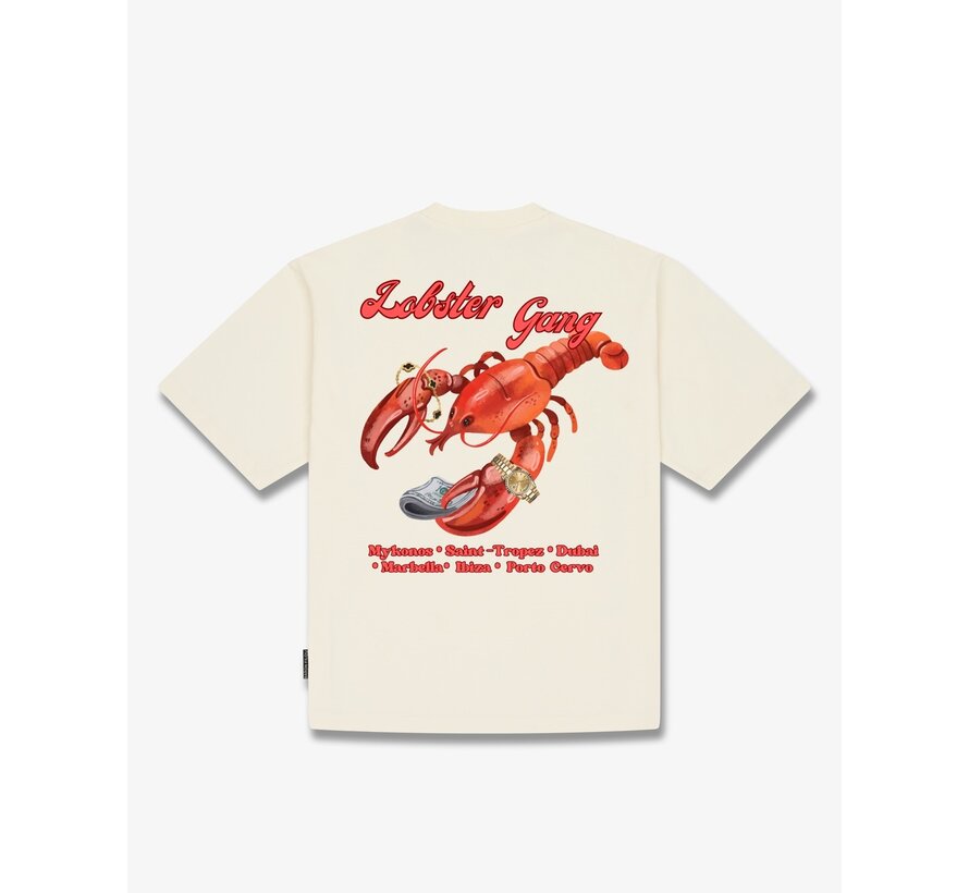 Baron Filou T-shirt SS26 Oversized Backprint Lobster Gang Off-White