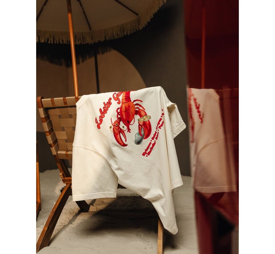 Baron Filou T-shirt SS26 Oversized Backprint Lobster Gang Off-White