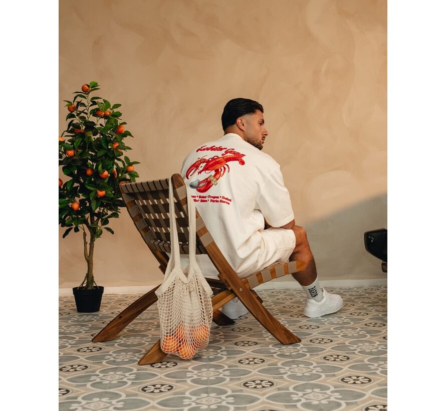 Baron Filou T-shirt SS26 Oversized Backprint Lobster Gang Off-White