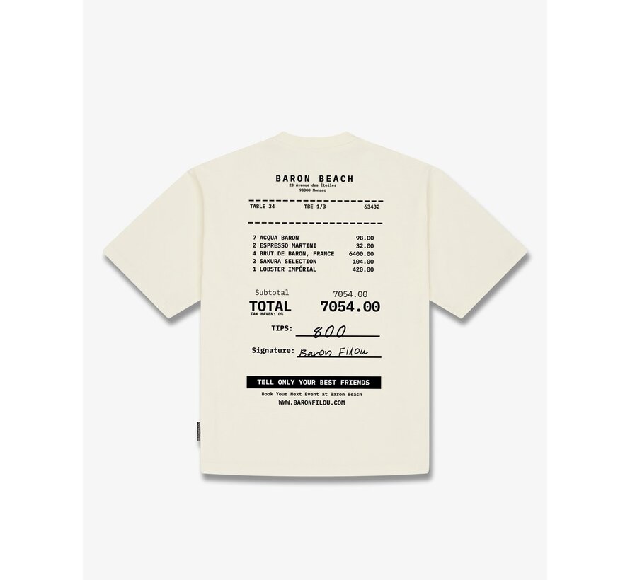T-Shirt SS26 Oversized Backprint Baron Beach BIll Off-White