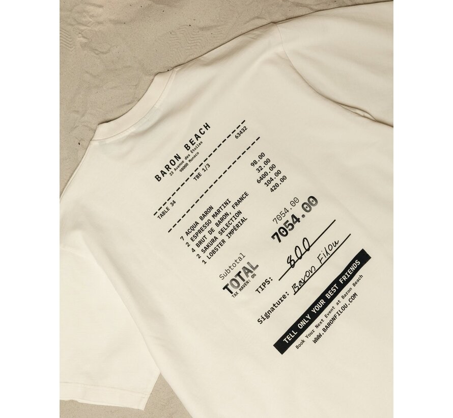 T-Shirt SS26 Oversized Backprint Baron Beach BIll Off-White