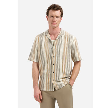 No Excess Korte Mouw Overhemd Jacquard Fancy Zig Zag Kit (31490305 - 013)