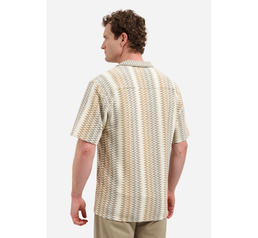 Korte Mouw Overhemd Jacquard Fancy Zig Zag Kit (31490305 - 013)