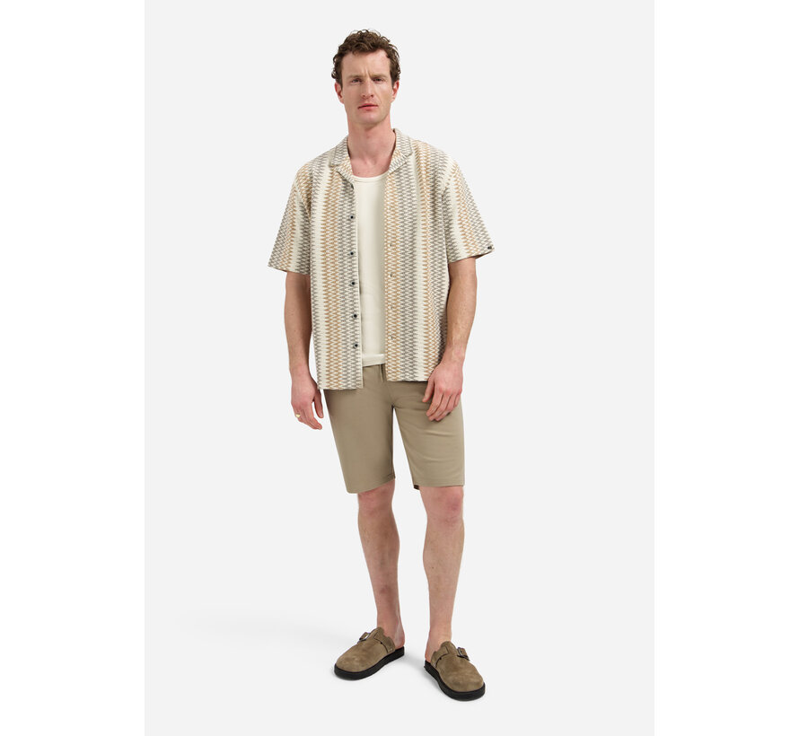 Korte Mouw Overhemd Jacquard Fancy Zig Zag Kit (31490305 - 013)