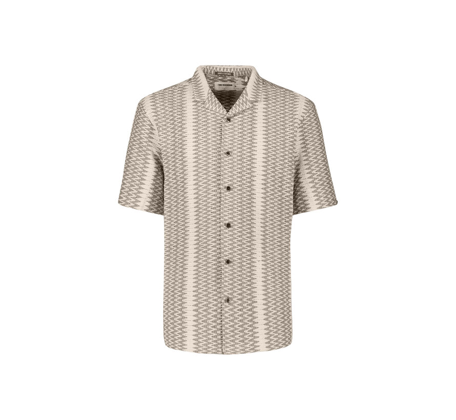 Korte Mouw Overhemd Jacquard Fancy Zig Zag Kit (31490305 - 013)