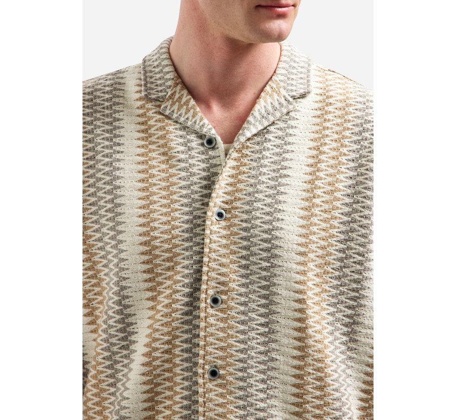 Korte Mouw Overhemd Jacquard Fancy Zig Zag Kit (31490305 - 013)